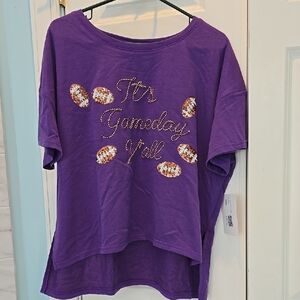 Peach Love California Purple Short Sleeve Tee